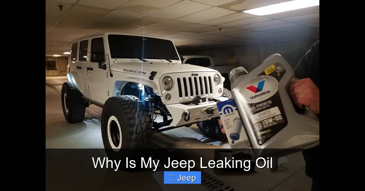 Why Is My Jeep Leaking Oil