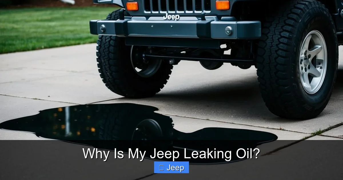 Why Is My Jeep Leaking Oil?