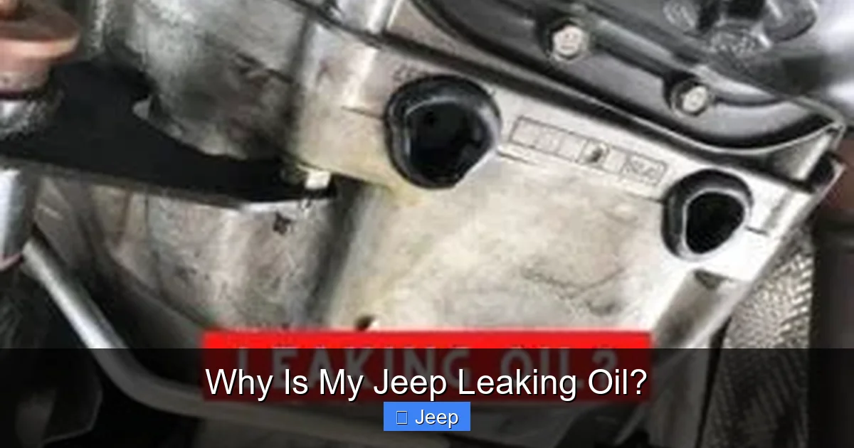Why Is My Jeep Leaking Oil?