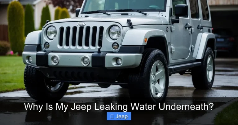 Why Is My Jeep Leaking Water Underneath?