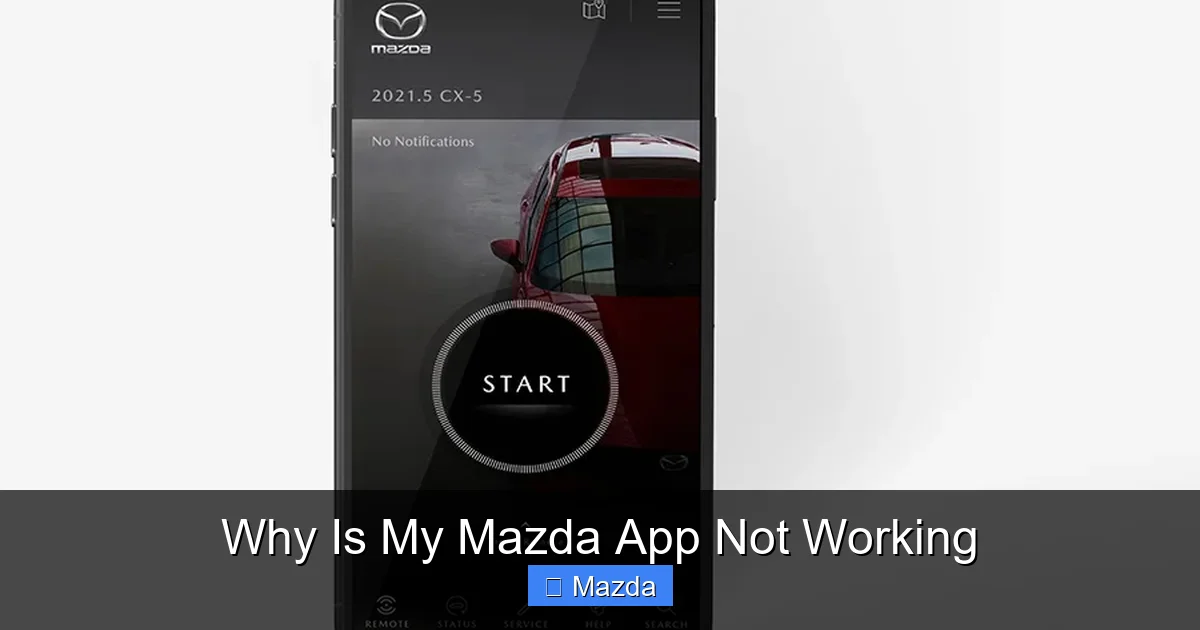 Why Is My Mazda App Not Working