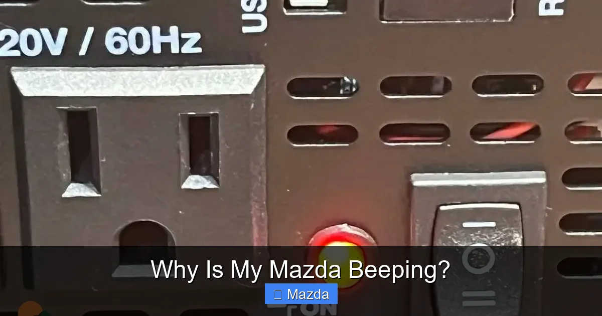 Why Is My Mazda Beeping?