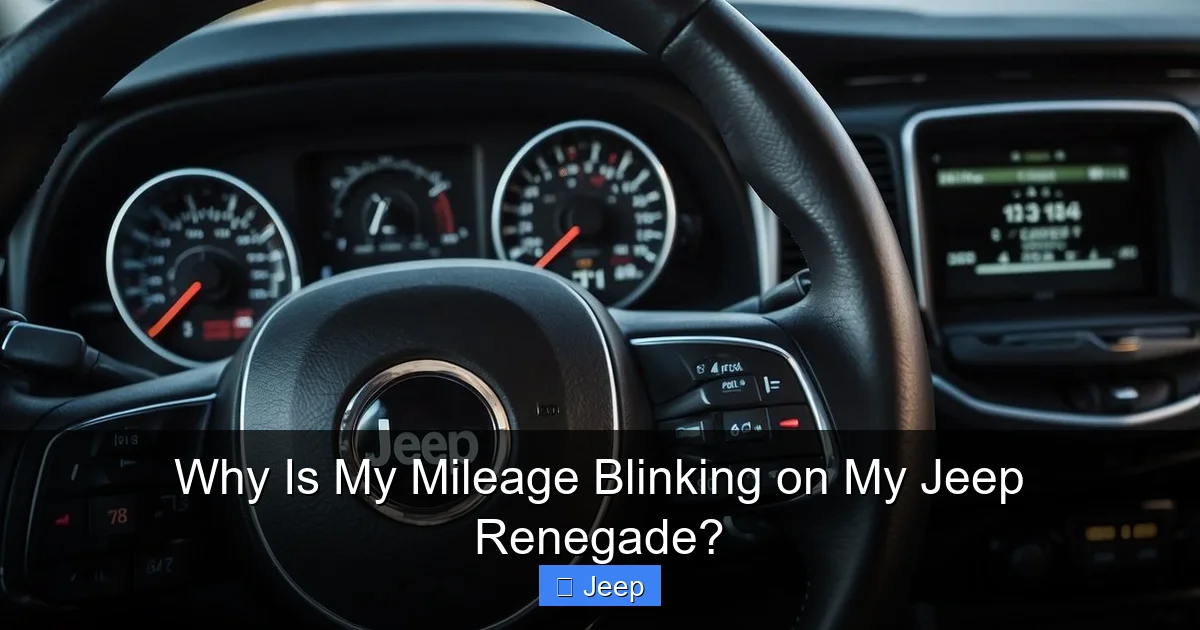 Why Is My Mileage Blinking on My Jeep Renegade?