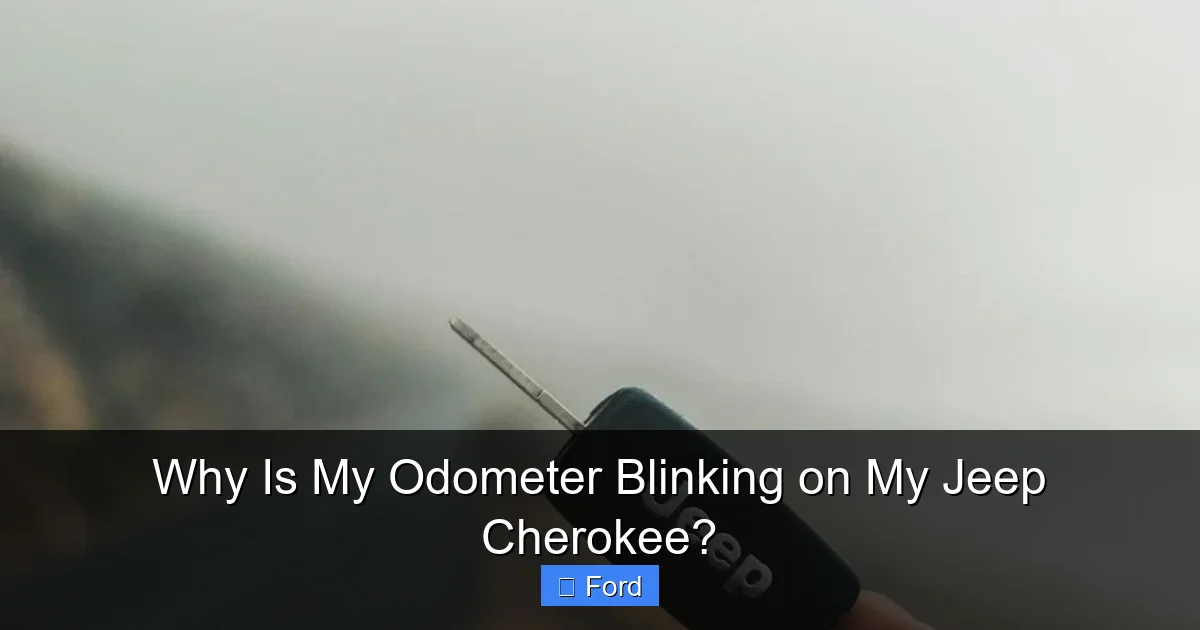 Why Is My Odometer Blinking on My Jeep Cherokee?