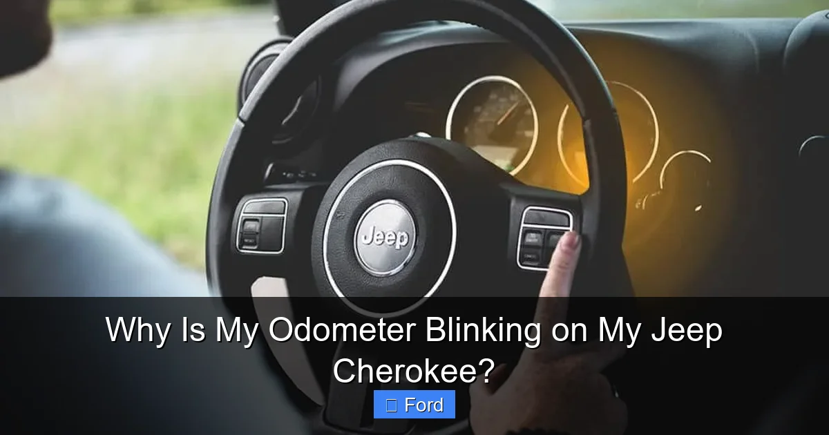 Why Is My Odometer Blinking on My Jeep Cherokee?
