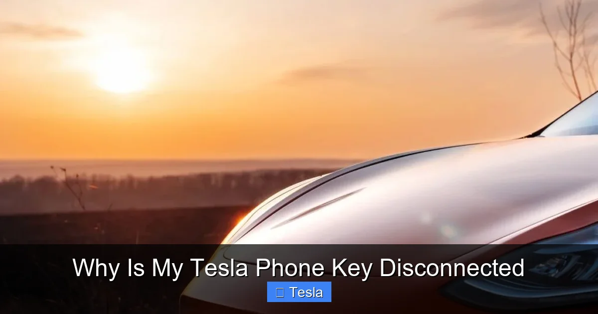 Why Is My Tesla Phone Key Disconnected