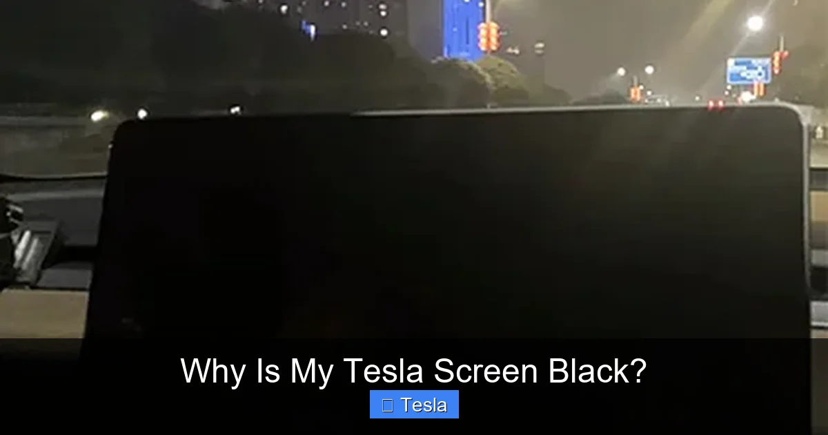 Why Is My Tesla Screen Black?