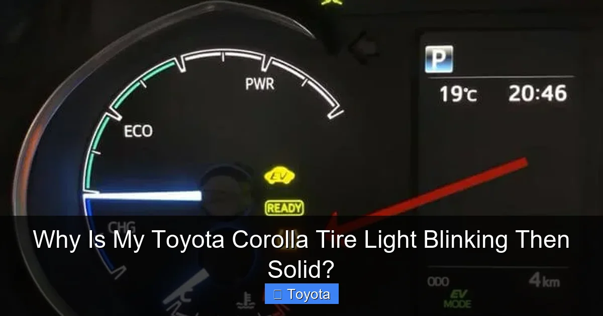 Why Is My Toyota Corolla Tire Light Blinking Then Solid?
