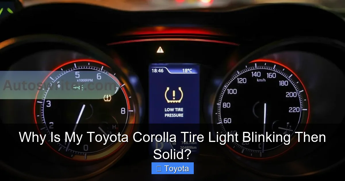 Why Is My Toyota Corolla Tire Light Blinking Then Solid?