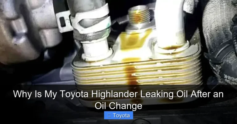 Why Is My Toyota Highlander Leaking Oil After an Oil Change