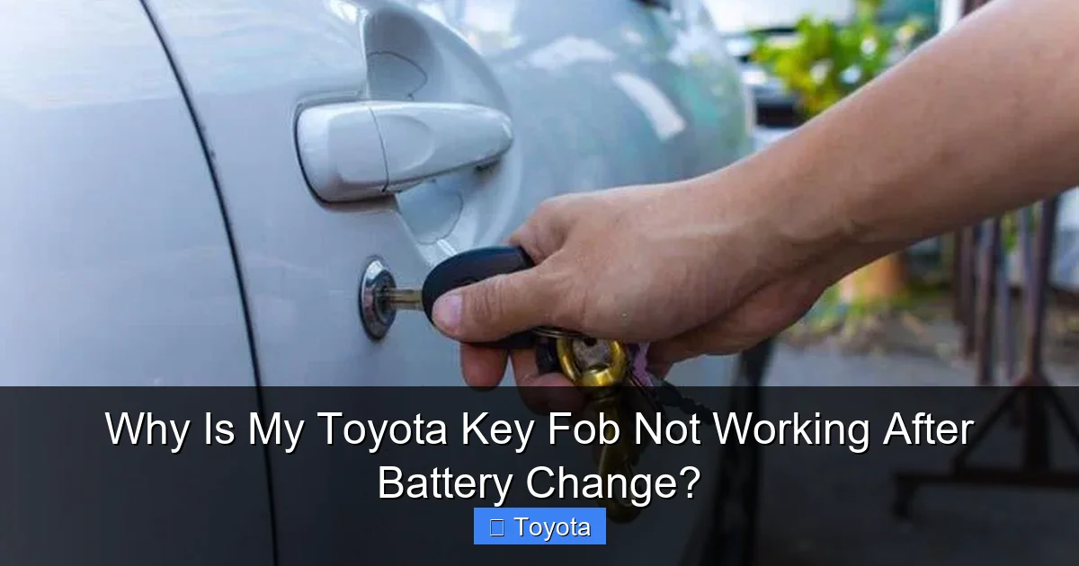 Why Is My Toyota Key Fob Not Working After Battery Change?
