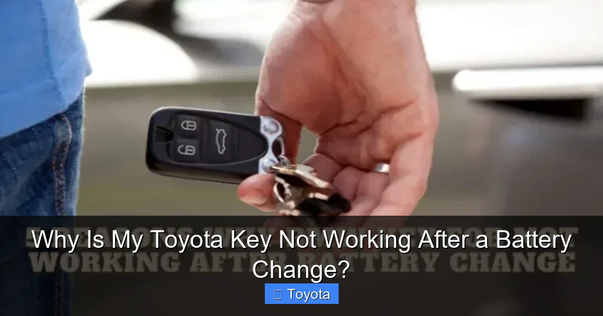 Why Is My Toyota Key Not Working After a Battery Change?