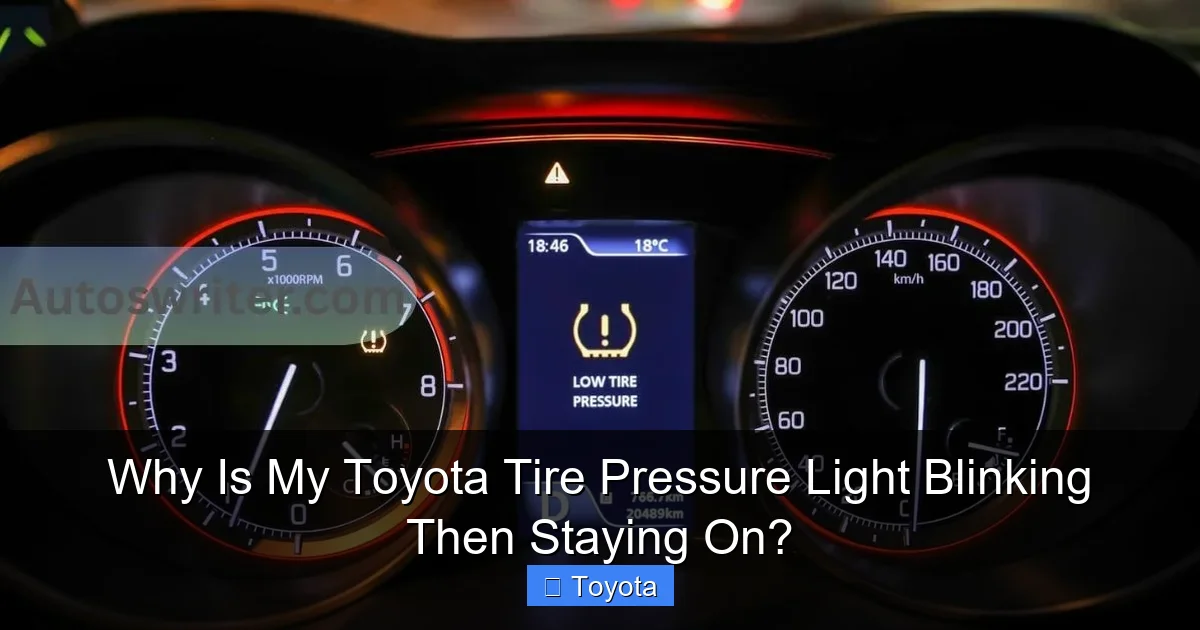 Why Is My Toyota Tire Pressure Light Blinking Then Staying On?