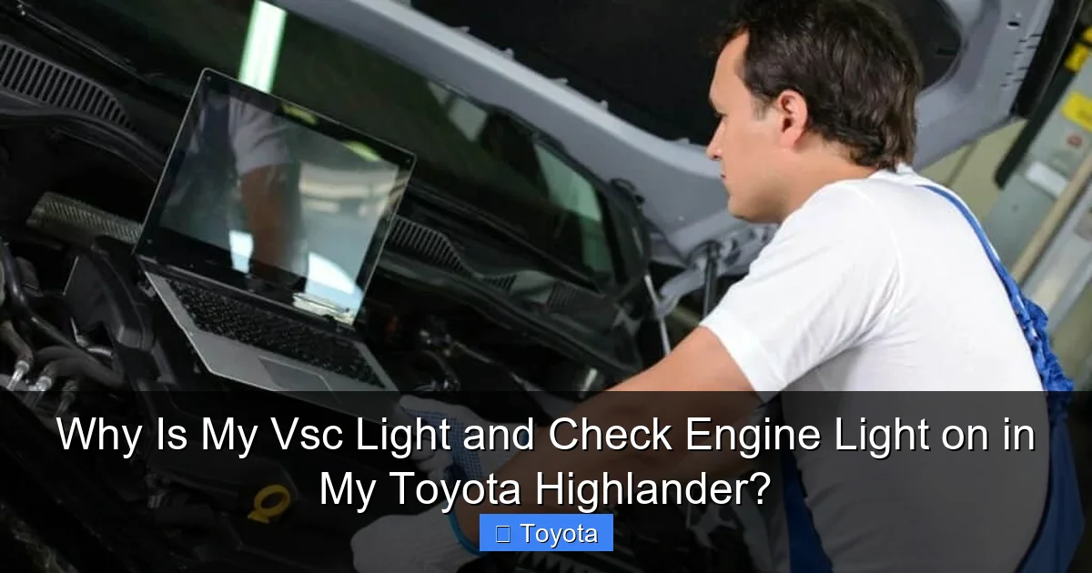 Why Is My Vsc Light and Check Engine Light on in My Toyota Highlander?