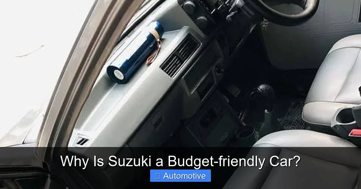 Why Is Suzuki a Budget-friendly Car?