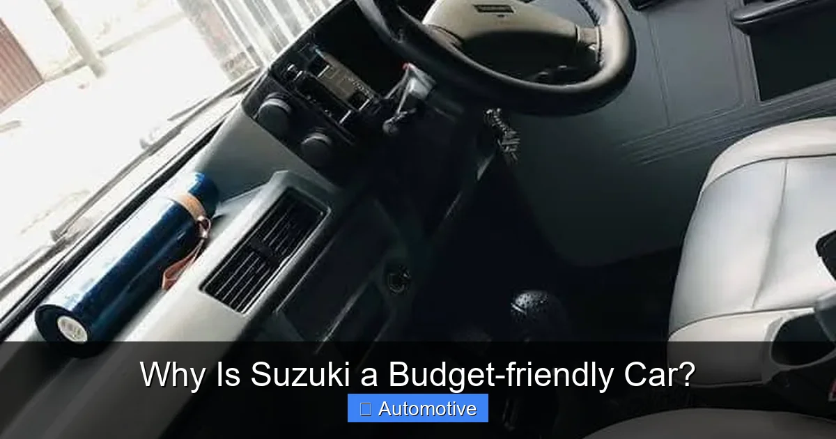 Why Is Suzuki a Budget-friendly Car?