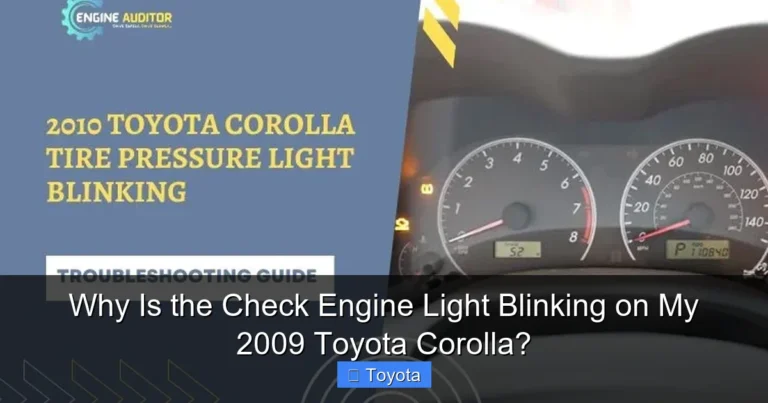 Why Is the Check Engine Light Blinking on My 2009 Toyota Corolla?