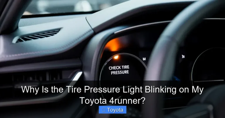 Why Is the Tire Pressure Light Blinking on My Toyota 4runner?