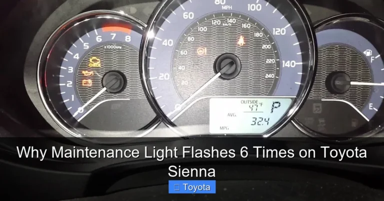 Why Maintenance Light Flashes 6 Times on Toyota Sienna