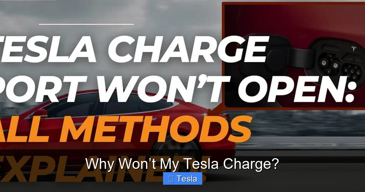 Why Won’t My Tesla Charge?