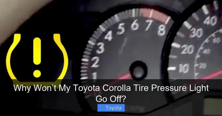Why Won’t My Toyota Corolla Tire Pressure Light Go Off?