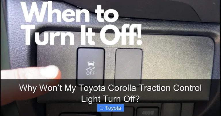 Why Won’t My Toyota Corolla Traction Control Light Turn Off?