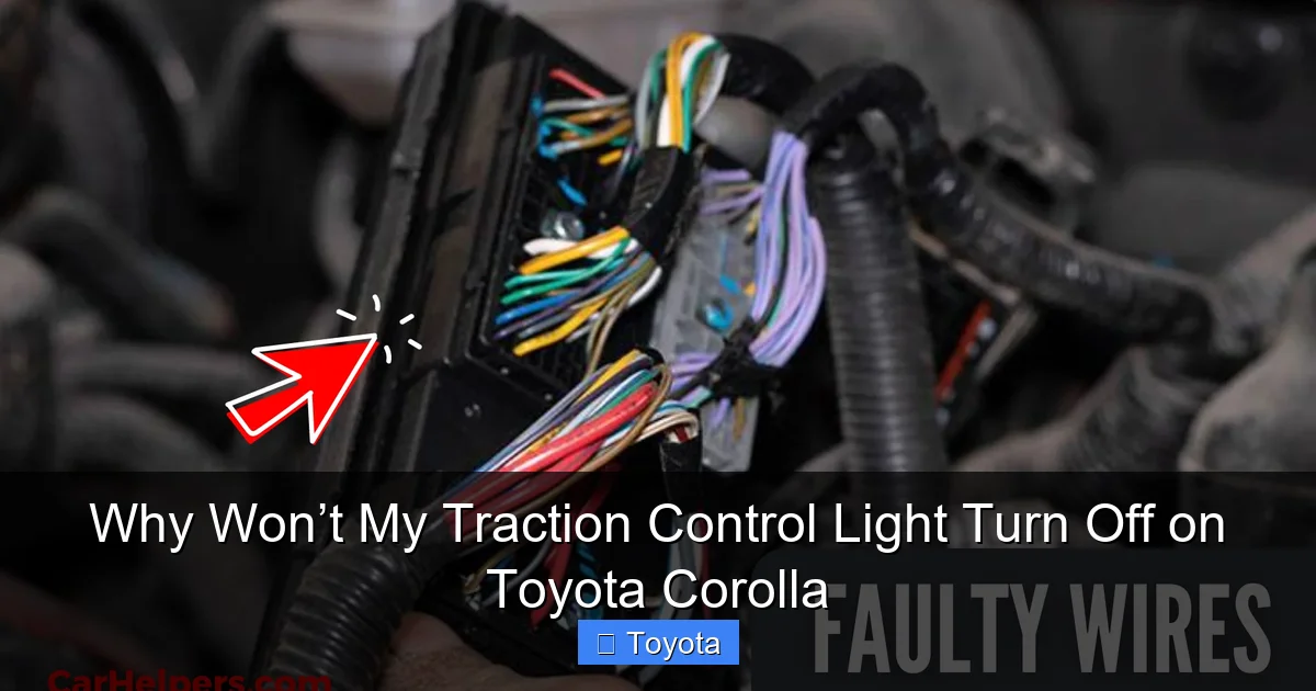 Why Won’t My Traction Control Light Turn Off on Toyota Corolla