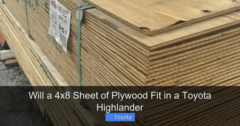 Will a 4x8 Sheet of Plywood Fit in a Toyota Highlander