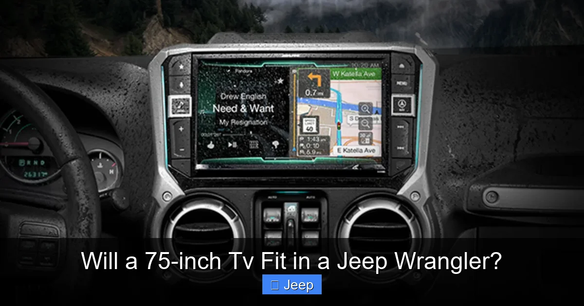 Will a 75-inch Tv Fit in a Jeep Wrangler?