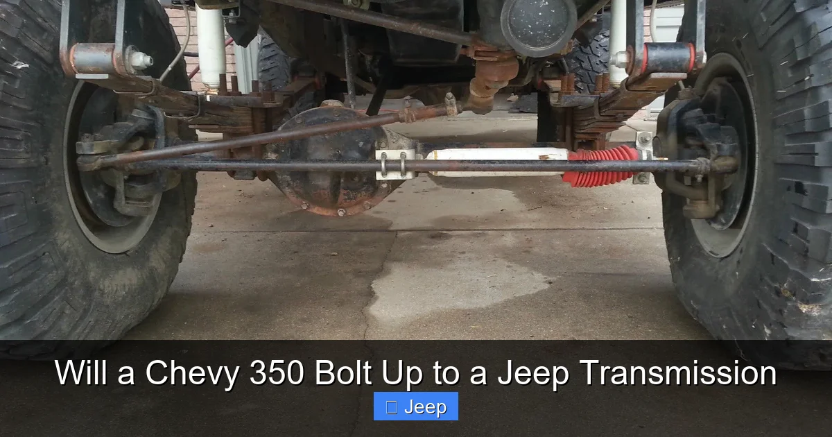 Will a Chevy 350 Bolt Up to a Jeep Transmission