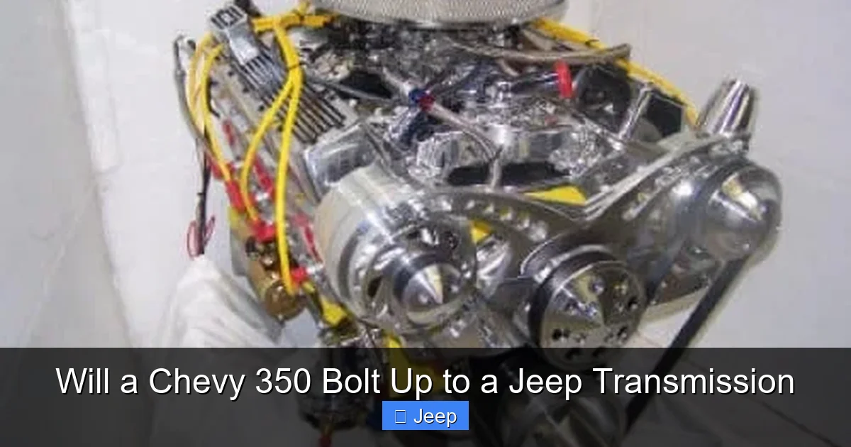 Will a Chevy 350 Bolt Up to a Jeep Transmission