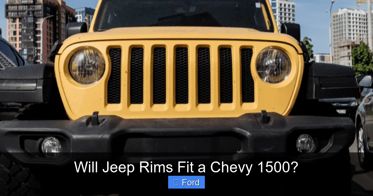 Will Jeep Rims Fit a Chevy 1500?