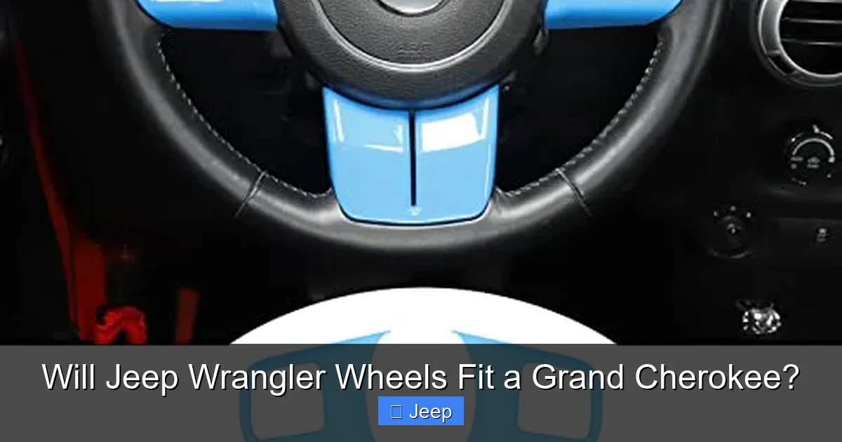 Will Jeep Wrangler Wheels Fit a Grand Cherokee?