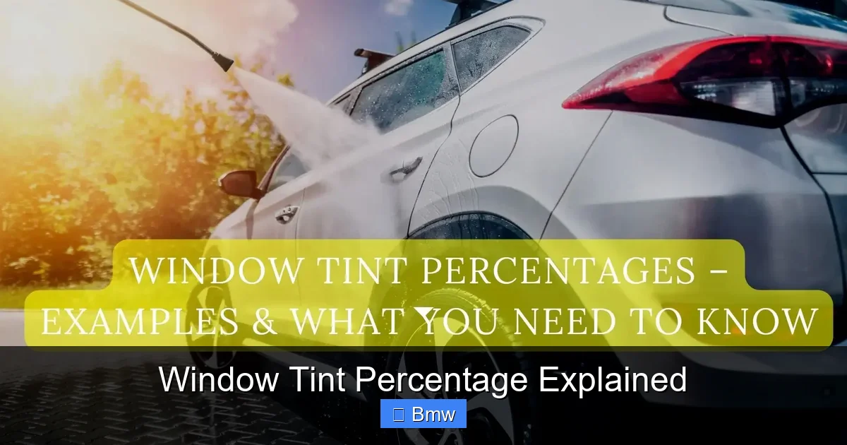 Window Tint Percentage Explained