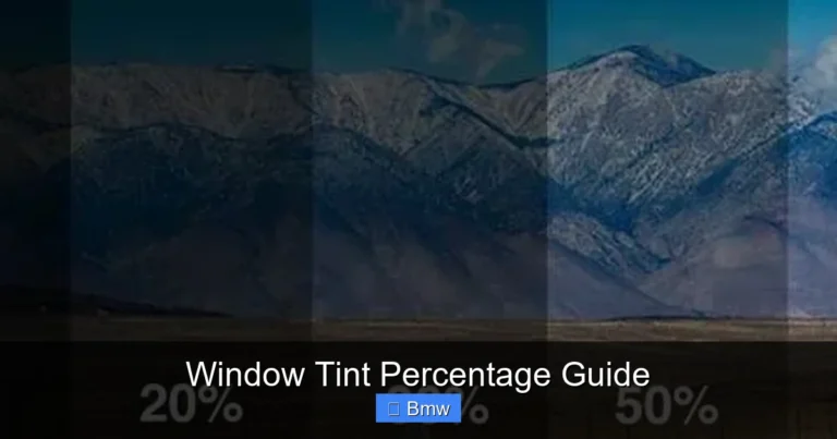Window Tint Percentage Guide