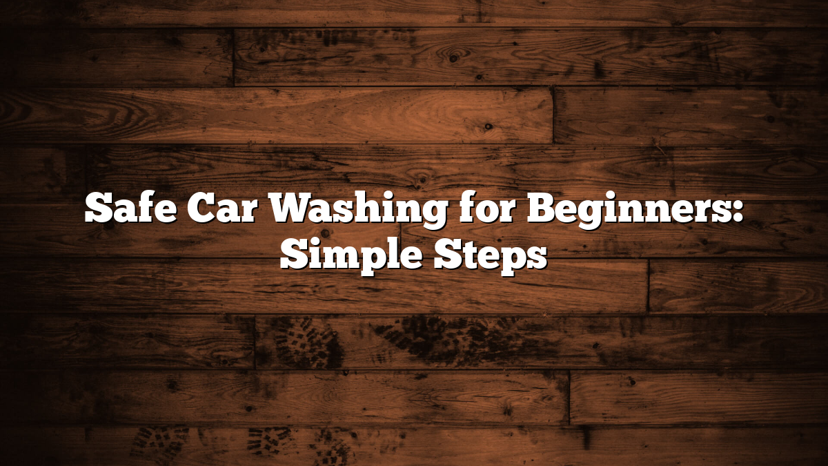 Safe Car Washing for Beginners: Simple Steps
