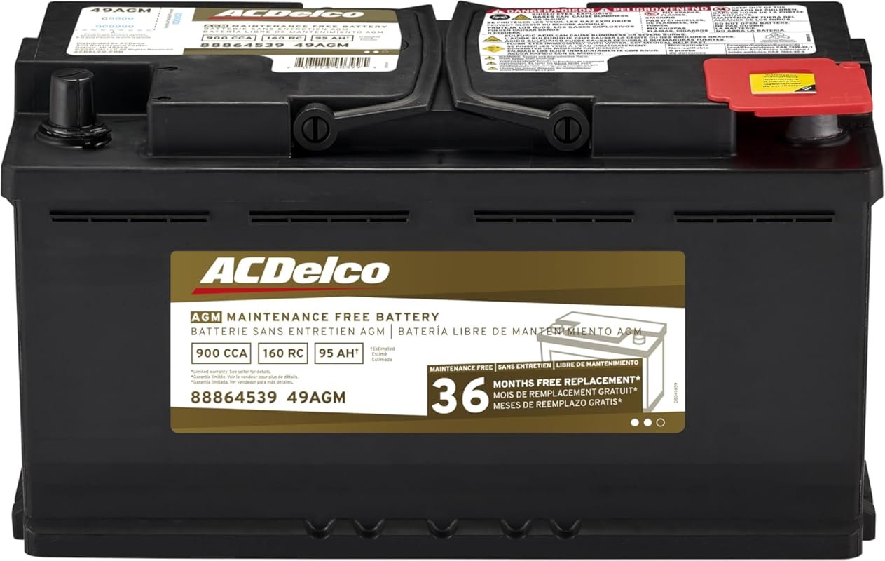 ACDelco Gold 49AGM BCI Group 49 AGM Car Battery with 36-Month Warranty