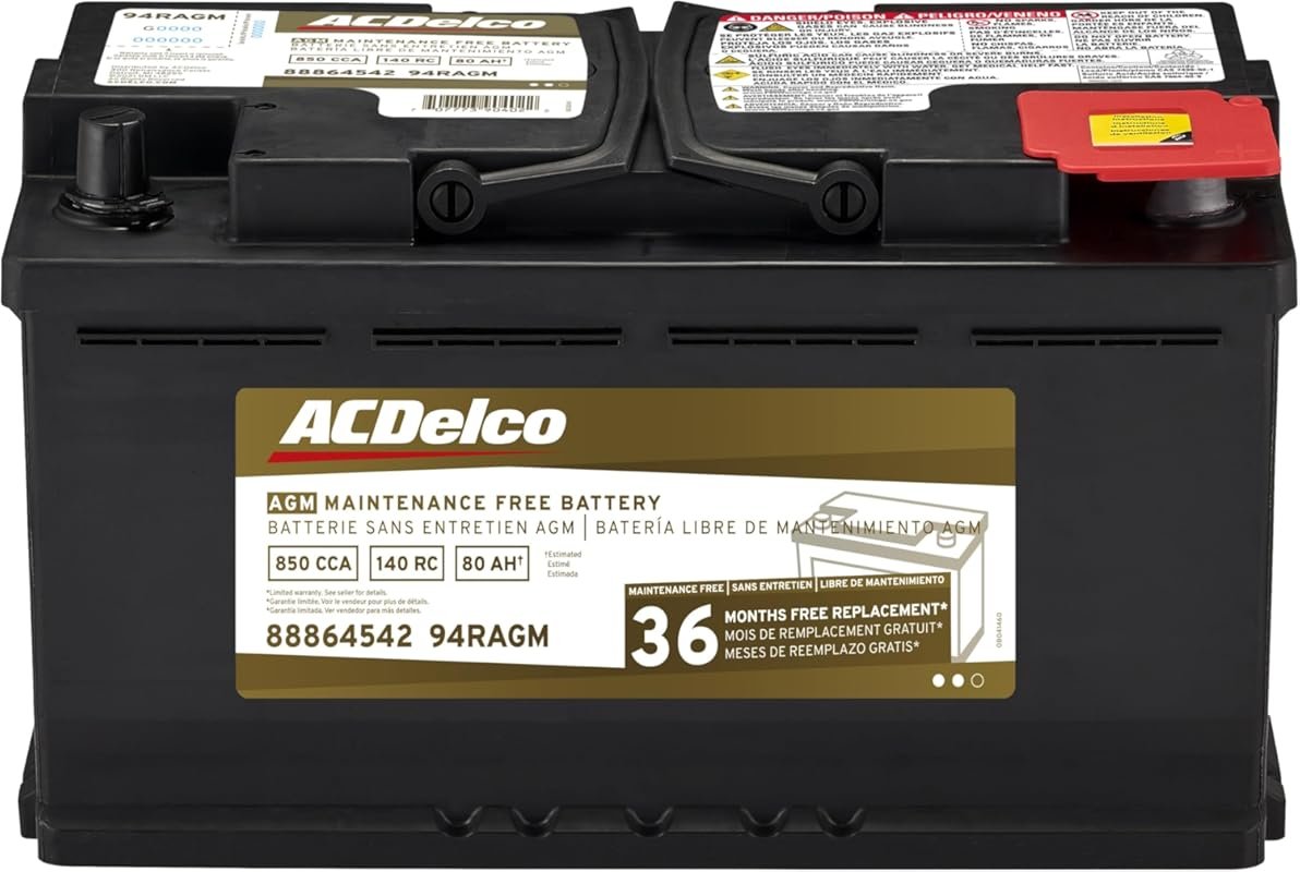 ACDelco Gold 94RAGM BCI Group 94R AGM Car Battery with 36-Month Warran
