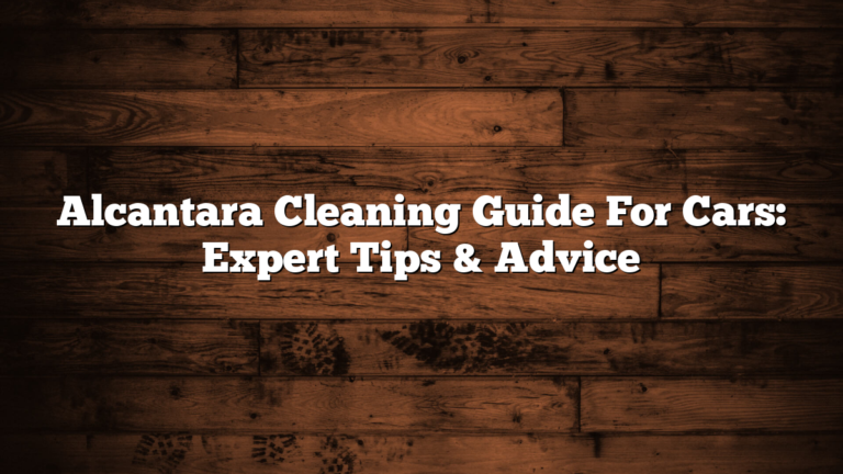Alcantara Cleaning Guide For Cars: Expert Tips & Advice