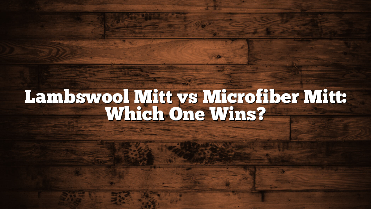 Lambswool Mitt vs Microfiber Mitt: Which One Wins?