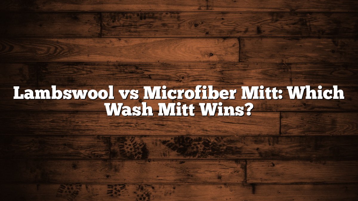 Lambswool vs Microfiber Mitt: Which Wash Mitt Wins?