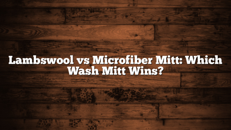 Lambswool vs Microfiber Mitt: Which Wash Mitt Wins?