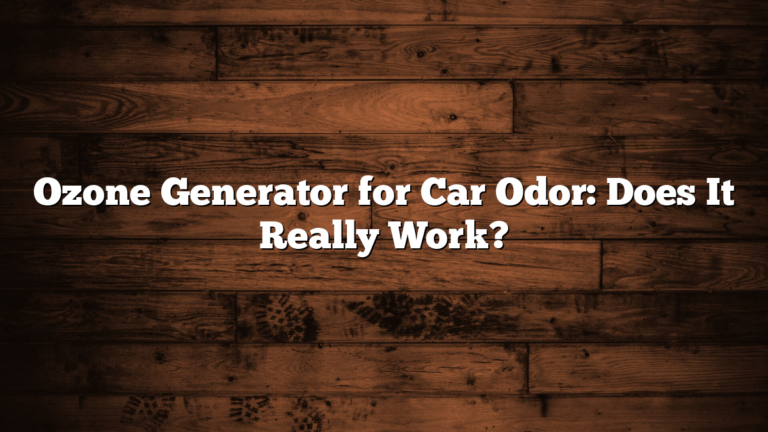 Ozone Generator for Car Odor: Does It Really Work?