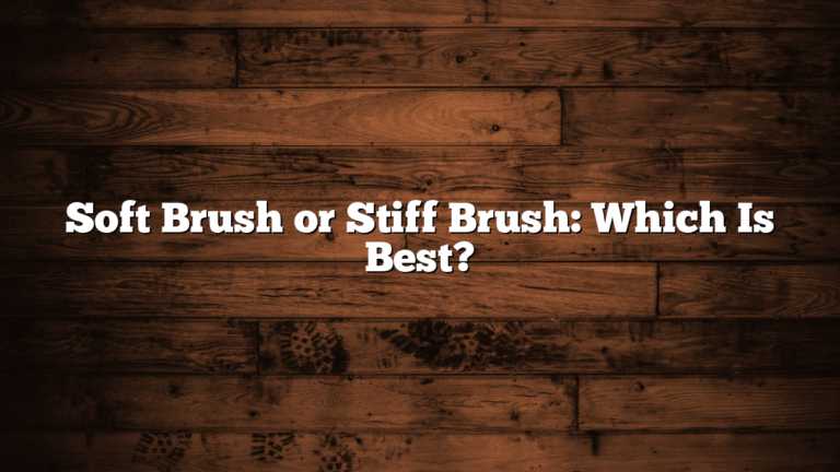 Soft Brush or Stiff Brush: Which Is Best?
