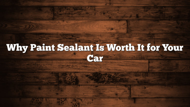 Why Paint Sealant Is Worth It for Your Car
