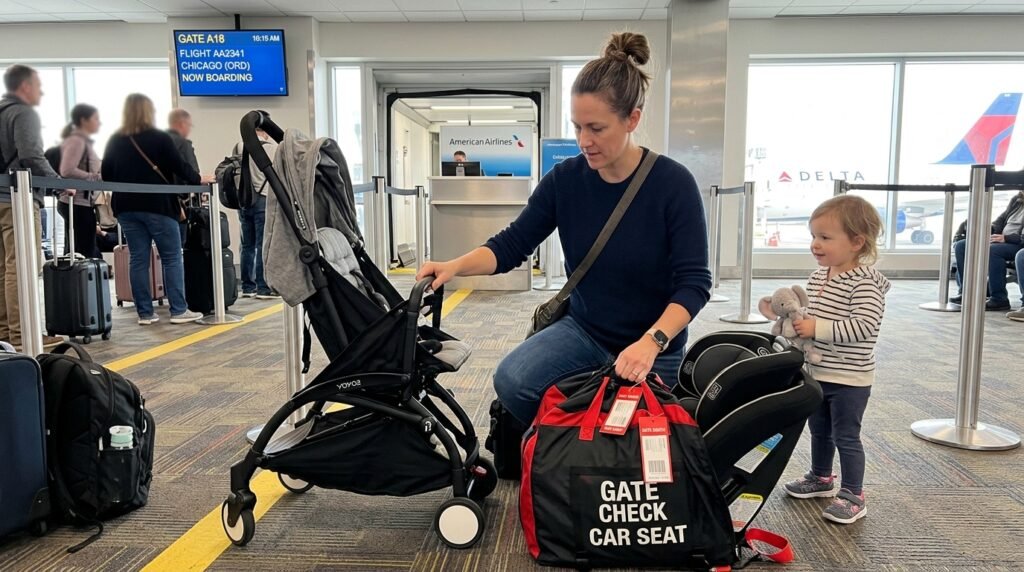 can i check a car seat for free on united gate check process