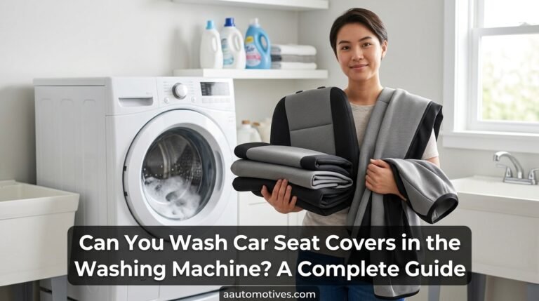 Professional auto detailer using a steam cleaner extractor on a vehicle's fabric seat.