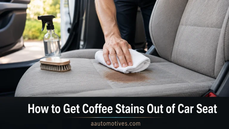 How to remove coffee stain from car seat fabric using a microfiber towel