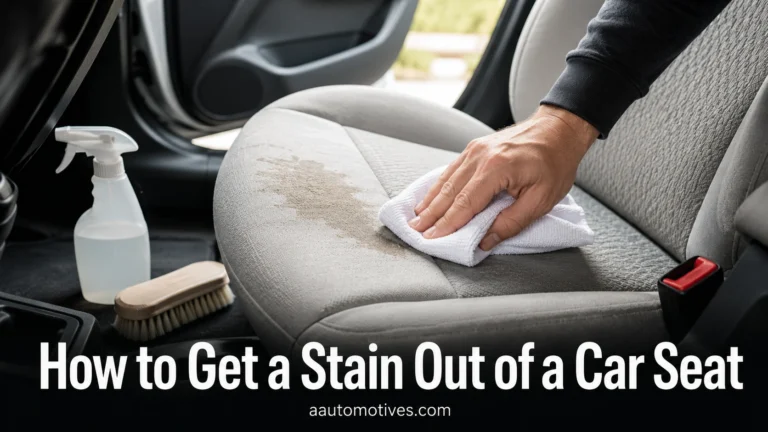 Safe car seat stain cleaning without oversaturating vehicle upholstery