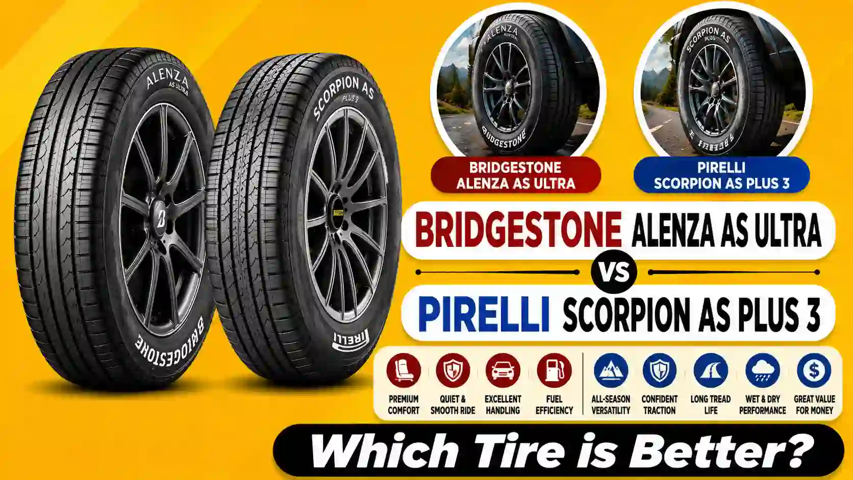 Bridgestone Alenza AS Ultra vs Pirelli Scorpion AS Plus 3
